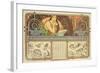 F. Guillot Pelletier Calendar, 1897-Alphonse Mucha-Framed Giclee Print