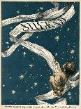 Jugend Front Cover, Cherub with Stars-F Hegenbart-Stretched Canvas
