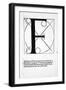 F, Illustration from 'Divina Proportione' by Luca Pacioli (C.1445-1517), Originally Pub. Venice,…-Leonardo da Vinci-Framed Giclee Print