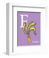 F is for Feather (purple)-Theodor (Dr. Seuss) Geisel-Framed Art Print