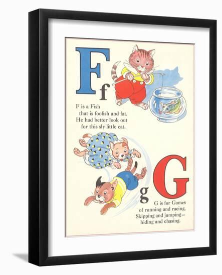 F is for Fish, G is for Games-null-Framed Art Print