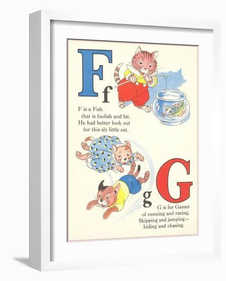 F is for Fish, G is for Games-null-Framed Art Print