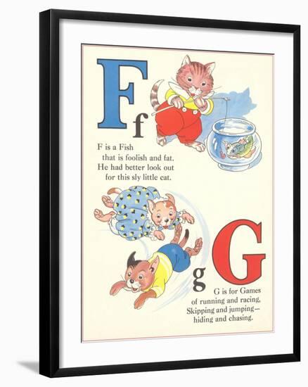 F is for Fish, G is for Games-null-Framed Art Print