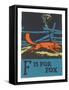 F is for Fox-null-Framed Stretched Canvas