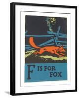 F is for Fox-null-Framed Art Print