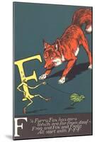 F Is for Fox-null-Mounted Art Print