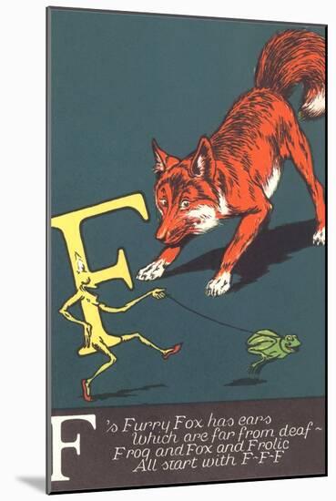 F Is for Fox-null-Mounted Art Print