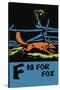 F is for Fox-Charles Buckles Falls-Stretched Canvas