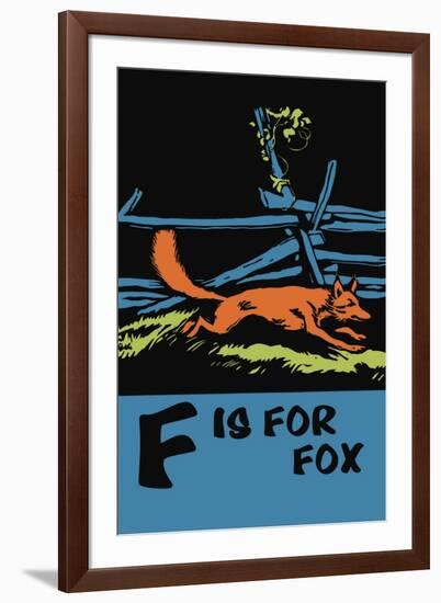 F is for Fox-Charles Buckles Falls-Framed Art Print