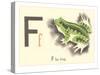 F is for Frog-null-Stretched Canvas