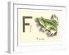 F is for Frog-null-Framed Art Print