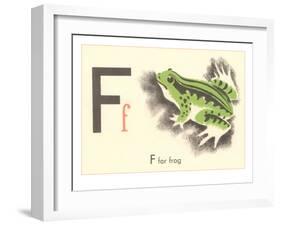 F is for Frog-null-Framed Art Print