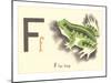 F is for Frog-null-Mounted Art Print