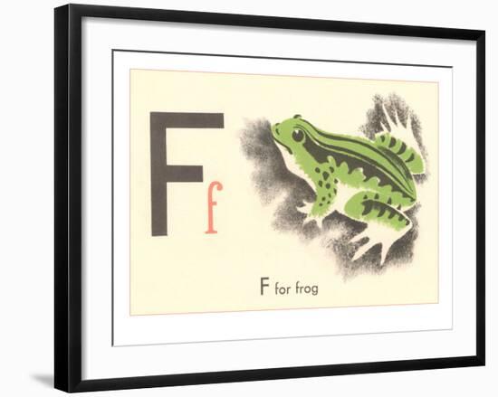 F is for Frog-null-Framed Art Print