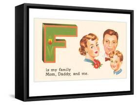 F is my Family-null-Framed Stretched Canvas