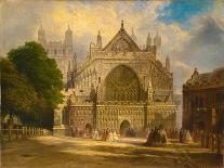 The West Front of Exeter Cathedral, C.1860-F. J. Corri-Framed Stretched Canvas