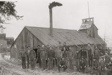 Miners Outside Mine Head With Candles In Hand-F. Jay Haynes-Art Print