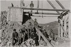 Miners Outside Mine Head With Candles In Hand-F. Jay Haynes-Art Print