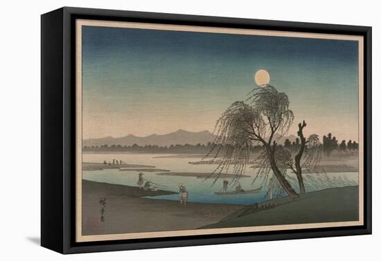 F?keiga-Ando Hiroshige-Framed Stretched Canvas