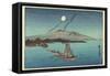 F?keiga-Ando Hiroshige-Framed Stretched Canvas