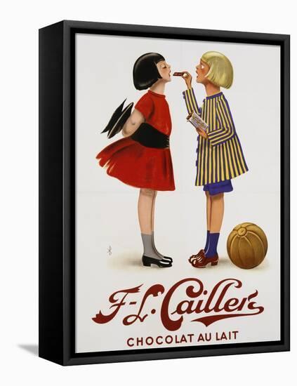 F-L Cailler's Chocolat Au Lait Chocolate Advertisement Poster-null-Framed Stretched Canvas