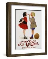 F-L Cailler's Chocolat Au Lait Chocolate Advertisement Poster-null-Framed Giclee Print