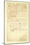 F.Lv Ode to a Nightingale, Poem by John Keats (1795-1821) Page:1, Verso, 1819-null-Mounted Giclee Print