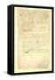 F.Lv Ode to a Nightingale, Poem by John Keats (1795-1821) Page:1, Verso, 1819-null-Framed Stretched Canvas