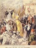 La Mi-Carême à Montmartre - cortège de la vache enragée-F. Méaulle-Giclee Print