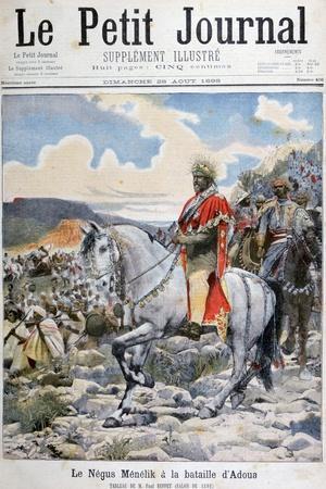 Negus of Ethiopia, Menelik II, at the Battle of Adoua, 1898