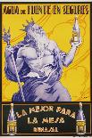 Auga De Fuente En Segures Bottled Water Poster-F. Mellado-Mounted Giclee Print