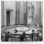 Leon Foucault Uses His Pendulum to Demonstrate the Rotation of the Earth at the Pantheon Paris 1851-F. Pargent-Framed Stretched Canvas