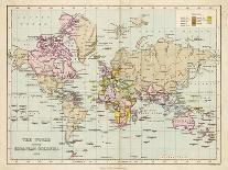 World Map Showing the European Colonies-F.s. Weller-Laminated Photographic Print