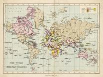 World Map Showing the European Colonies-F.s. Weller-Stretched Canvas