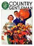 "Couple in Fall," Country Gentleman Cover, October 1, 1935-F. Sands Brunner-Giclee Print