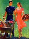 "Pushing Her Wheelbarrow,"April 1, 1938-F. Sands Brunner-Giclee Print