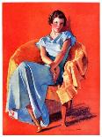 "Woman in Chair," Saturday Evening Post Cover, September 1, 1934-F. Sands Brunner-Giclee Print