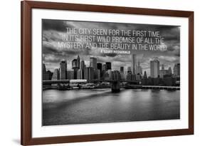 F. Scott Fitzgerald New York Quote Poster-null-Framed Photo