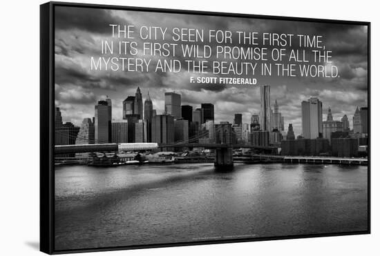 F. Scott Fitzgerald New York Quote-null-Framed Stretched Canvas