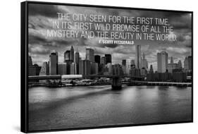 F. Scott Fitzgerald New York Quote-null-Framed Stretched Canvas