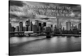 F. Scott Fitzgerald New York Quote-null-Stretched Canvas