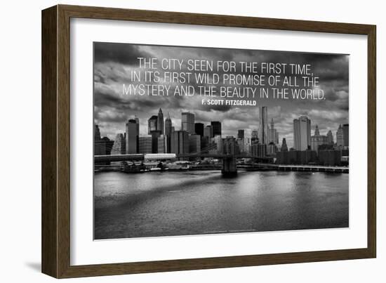 F. Scott Fitzgerald New York Quote-null-Framed Photo