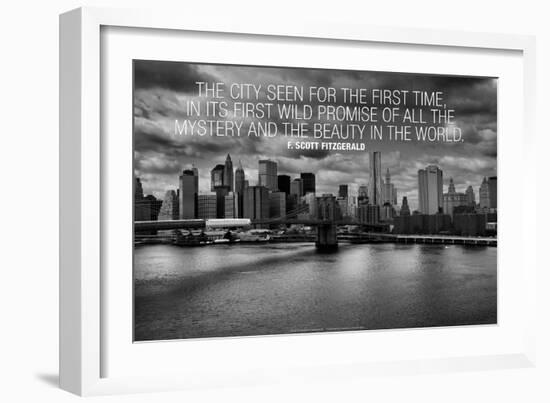 F. Scott Fitzgerald New York Quote-null-Framed Photo