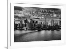 F. Scott Fitzgerald New York Quote-null-Framed Photo