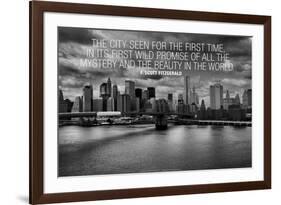 F. Scott Fitzgerald New York Quote-null-Framed Photo