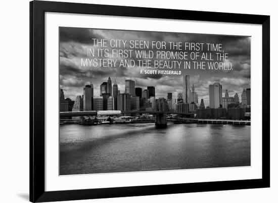 F. Scott Fitzgerald New York Quote-null-Framed Photo