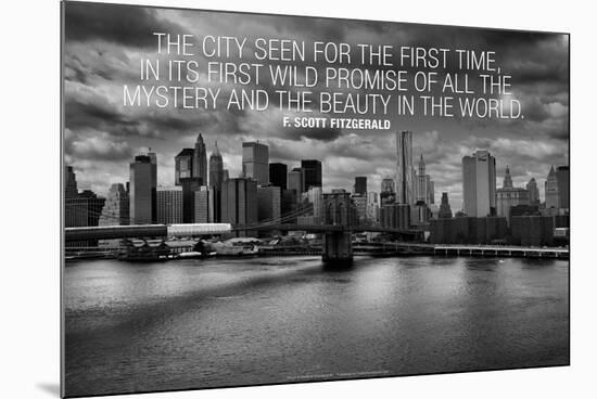 F. Scott Fitzgerald New York Quote-null-Mounted Photo