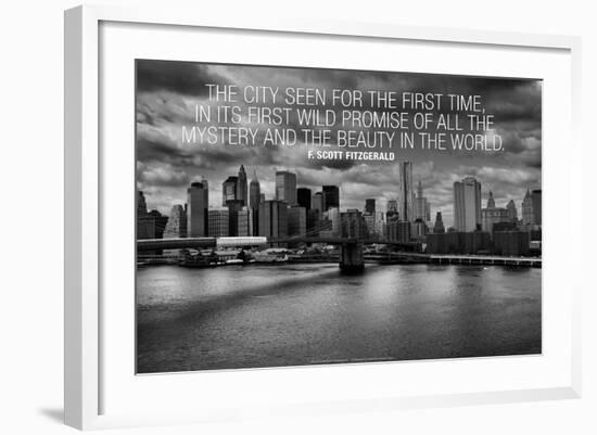 F. Scott Fitzgerald New York Quote-null-Framed Photo