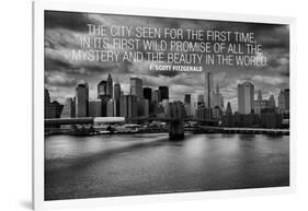 F. Scott Fitzgerald New York Quote-null-Framed Photo