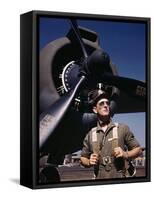 F.W. Hunter, Army Test Pilot, Douglas Aircraft Company Plant at Long Beach, Calif. October 1942-null-Framed Stretched Canvas